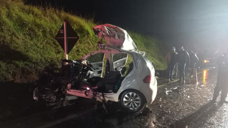 Marmeleiro: Condutor de carro morre em grave acidente na PR-280