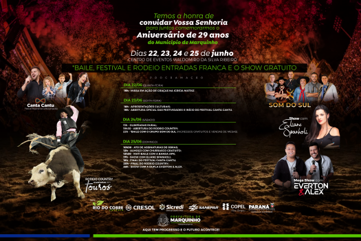 ComeÃ§am nesta quinta as comemoraÃ§Ãµes do 29Âª aniversÃ¡rio de Marquinho