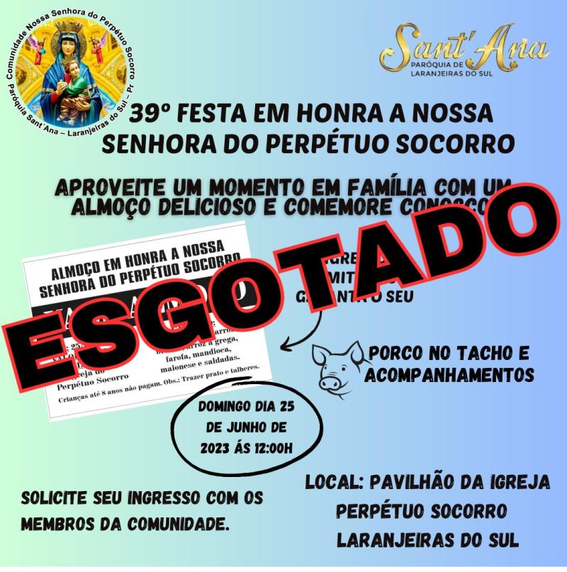 LS: Ingressos para o Porco no Tacho do Bairro Cristo Rei estÃ£o esgotados