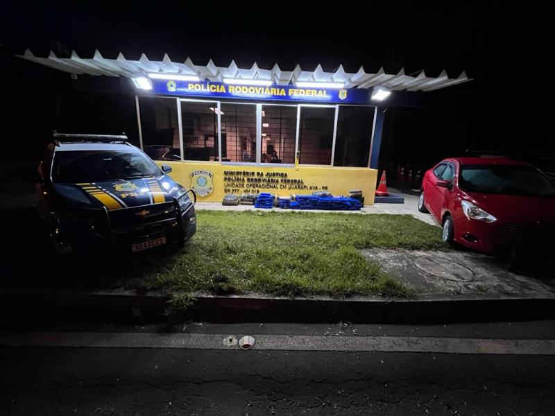 Guarapuava: Casal Ã© preso com 396 quilos de maconha na BR 277
