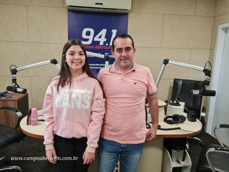 Eduarda Glaba representou Laranjeiras do Sul no Festival Flic de SÃ£o LourenÃ§o do Oeste em Santa Catarina