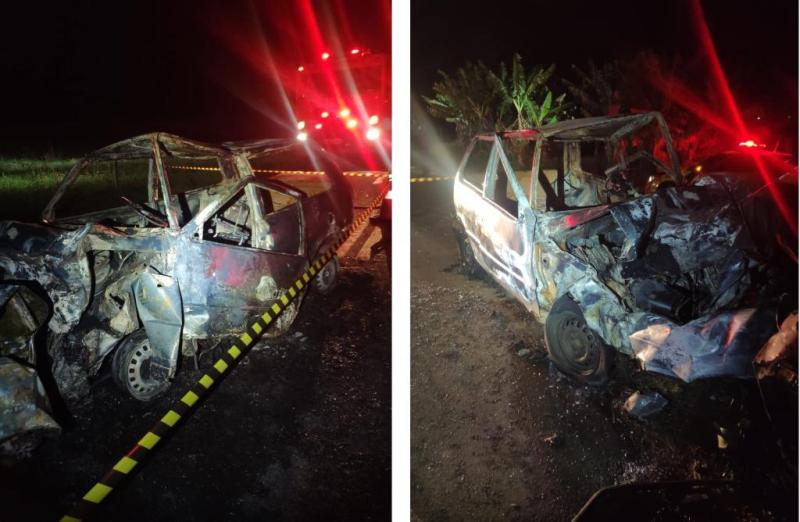 Quedas do IguaÃ§u: Dois mortos e um ferido apÃ³s colisÃ£o frontal na PR 473