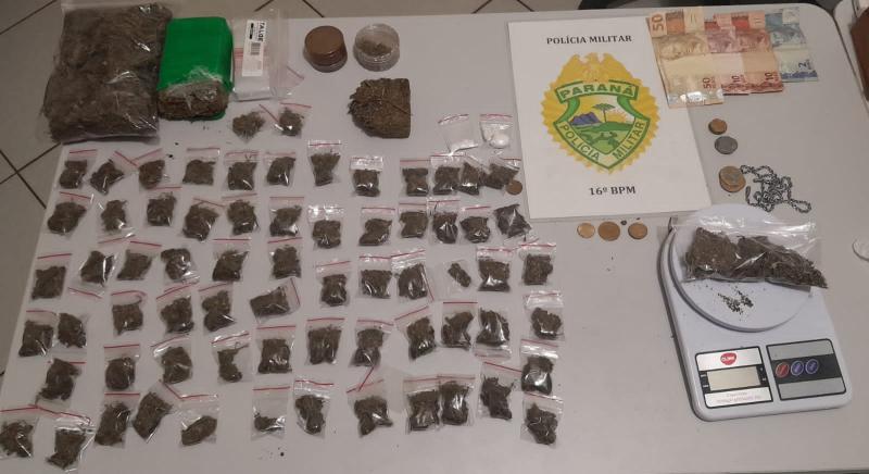 LS: IndivÃ­duo Ã© preso com quase 900 gramas de maconha e cocaÃ­na