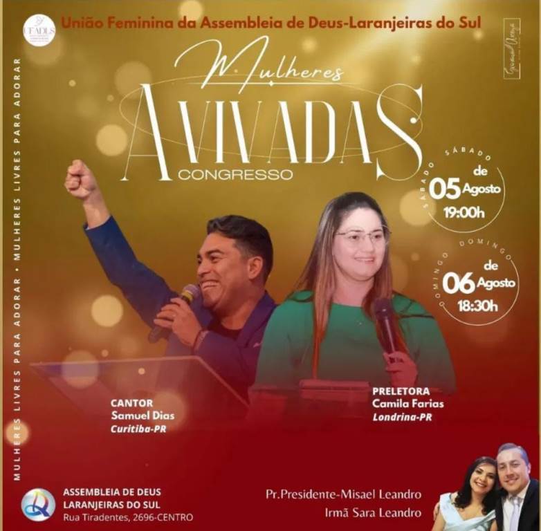 LS: Igreja Assembleia de Deus, realiza neste final de semana congresso geral da UniÃ£o Feminina