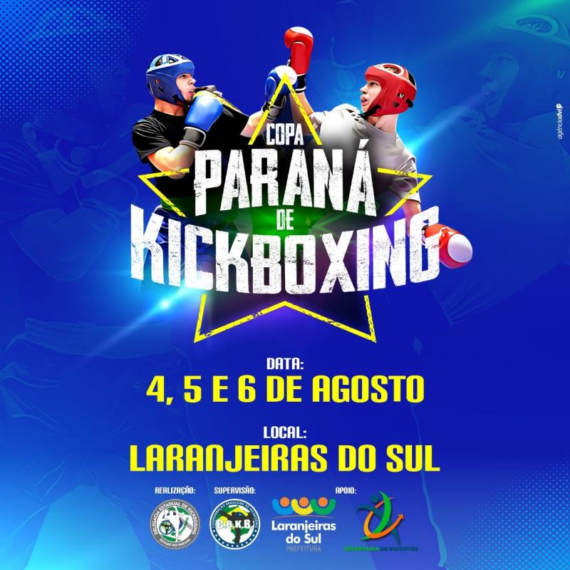 ComeÃ§a nesta sexta-feira (4) a Copa ParanÃ¡ de Kickboxing em Laranjeiras do Sul.