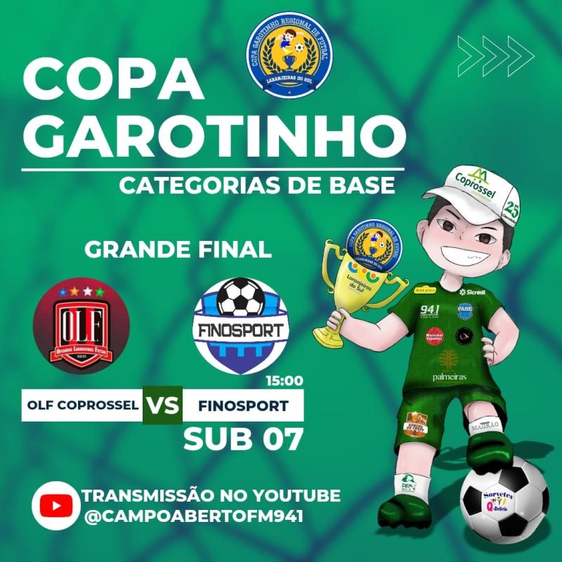 Neste sÃ¡bado (19) tem as finais da Copa Garotinho de Futsal Categorias de Base
