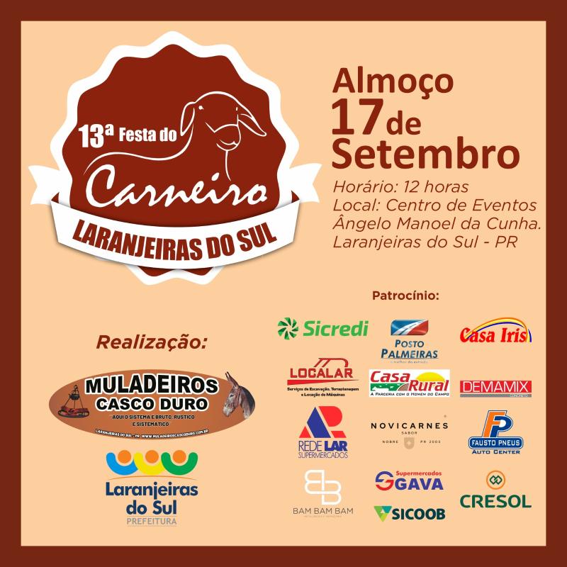 LS: Muladeiros Casco Duro iniciaram as vendas dos cartÃµes para a 13Âª ediÃ§Ã£o da Festa do Carneiro