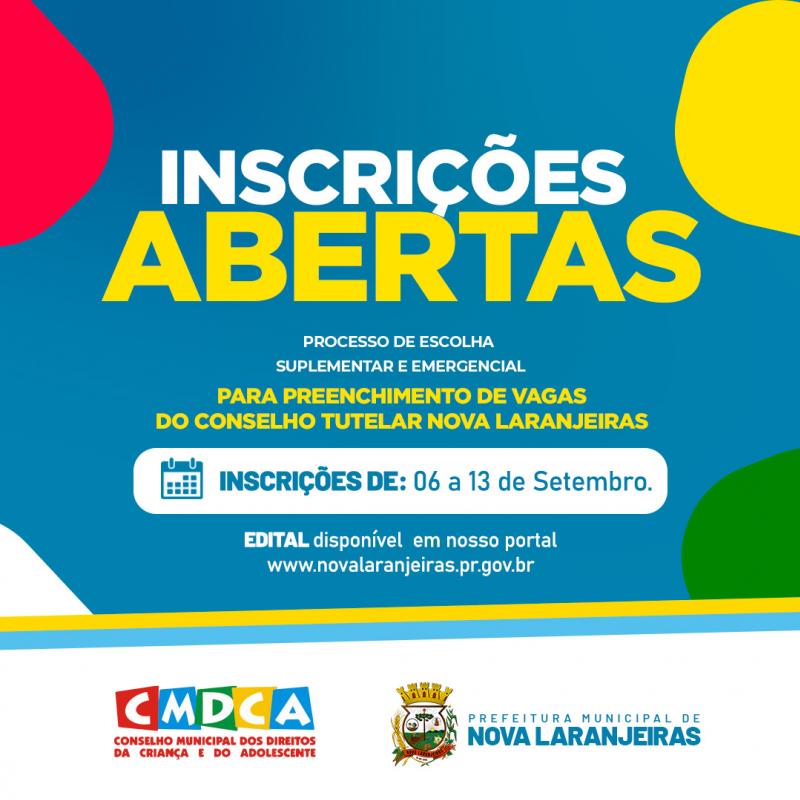 CMDCA de Nova Laranjeiras convoca eleiÃ§Ã£o suplementar e emergencial para preenchimento de vagas do conselho tutelar