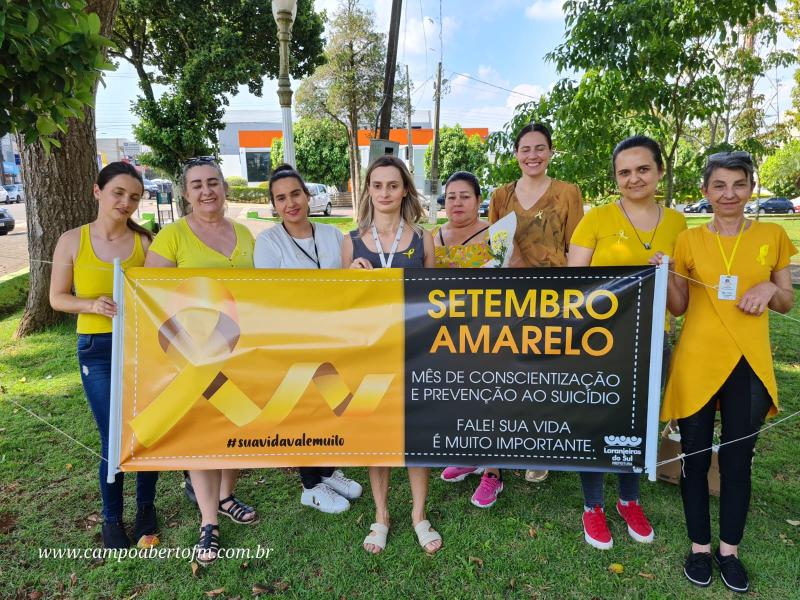 Laranjeiras do Sul realizou mais uma ação do Setembro Amarelo em combate ao suicídio 