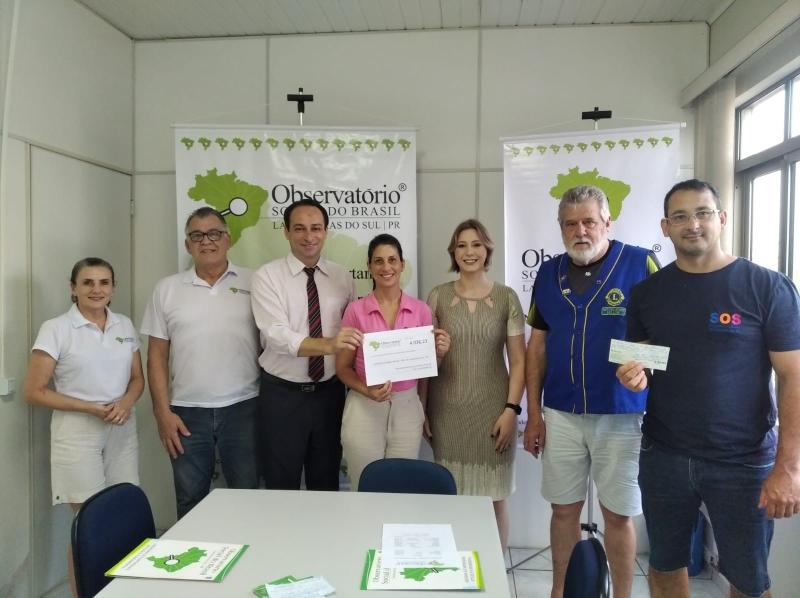 ObservatÃ³rio Social de Laranjeiras do Sul realizou o repasse do lucro ao SOS