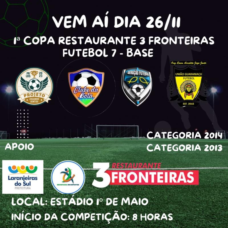 Projeto Jogando Juntos realiza 1Âª Copa de Futebol Sete Categorias de Base 