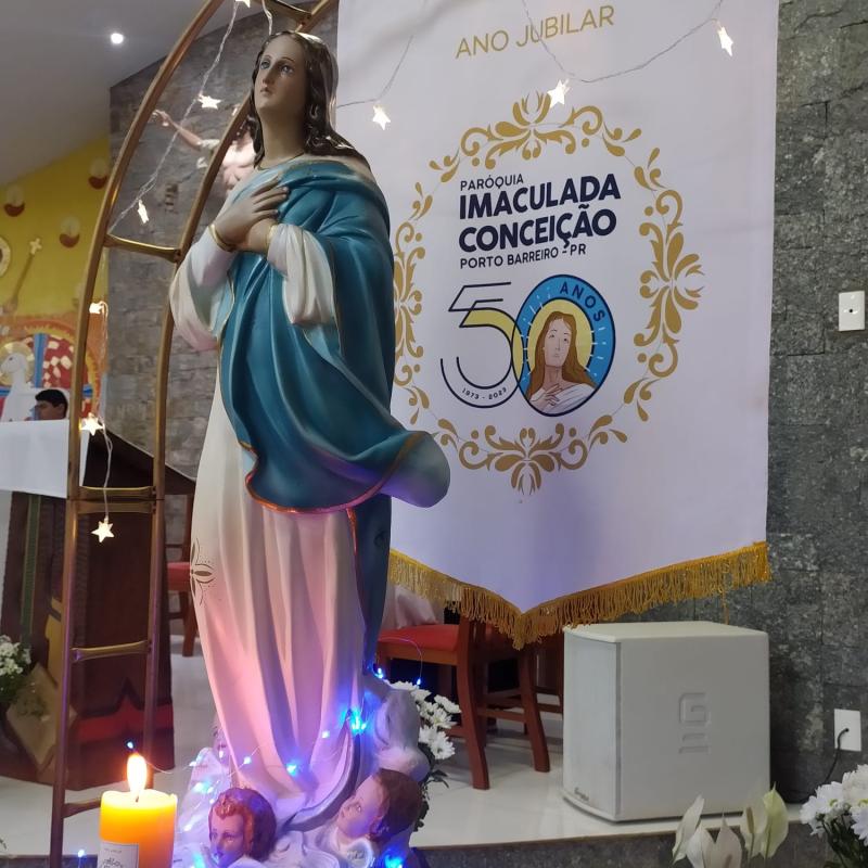 Abertura do TrÃ­duo em louvor a Imaculada ConceiÃ§Ã£o do Porto Barreiro, reuniu centenas de fiÃ©is