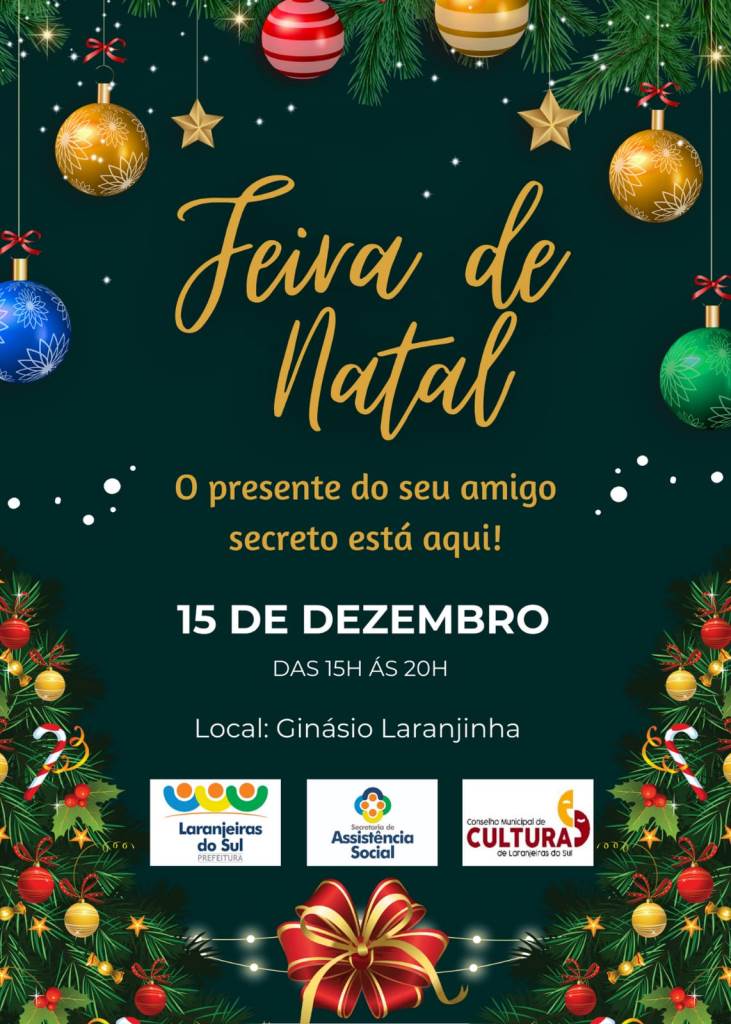 Feira de Natal acontece sexta-feira no laranjinha