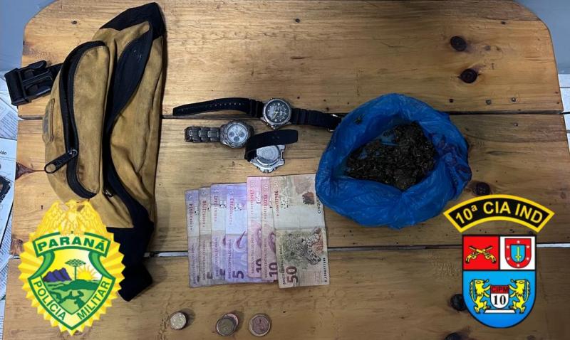 LS: Homem Ã© preso com pacote de maconha em estrada rural