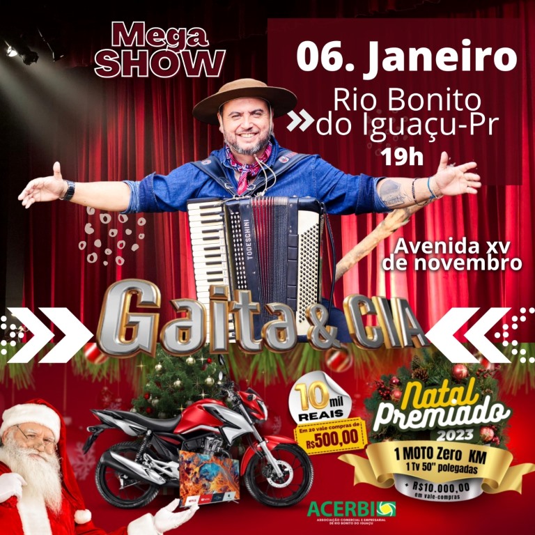 Acontece na noite de hoje o sorteio da Campanha Natal Premiado em Rio Bonito do IguaÃ§u 