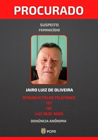 Policia Civil divulga nota a Imprensa com foto de suspeito de feminicÃ­dio