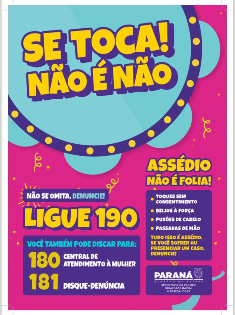 41 municípios aderem à campanha do Governo de combate ao assédio no Carnaval