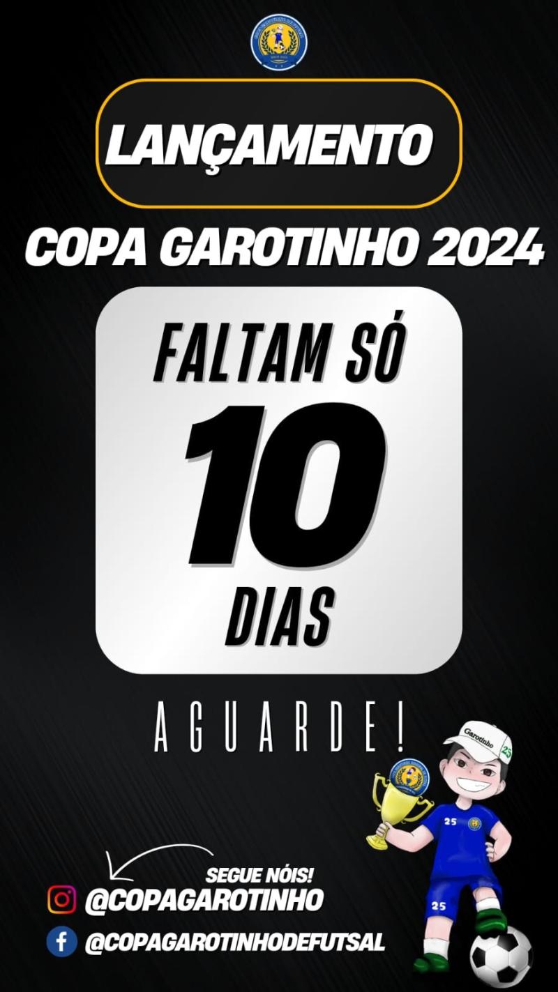 Lançamento da Copa Garotinho de Futsal será no dia 20 de fevereiro 