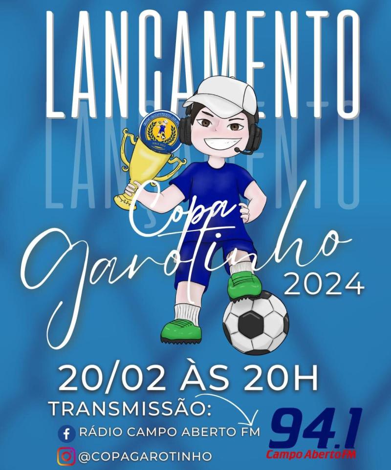 Nesta terÃ§a-feira, 20, tem LanÃ§amento da Copa Garotinho de Futsal 