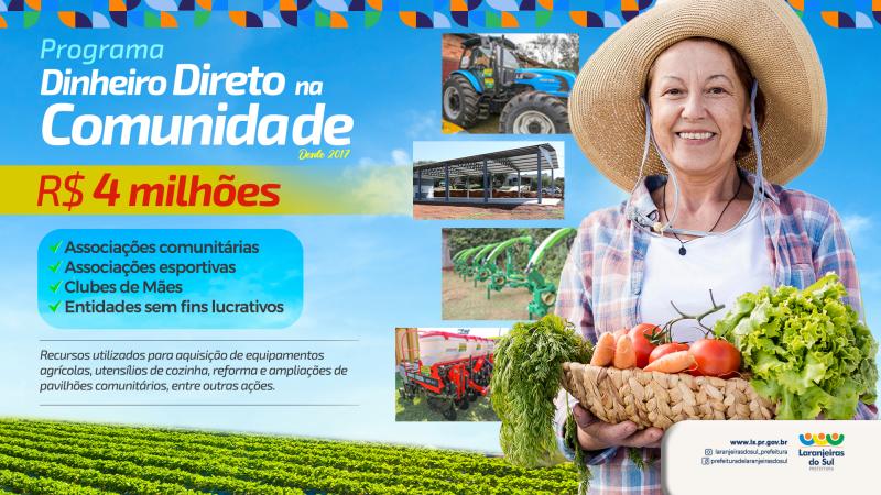 Prefeitura lanÃ§a na sexta-feira, 23, ediÃ§Ã£o 2024 do Programa Dinheiro Direto na Comunidade