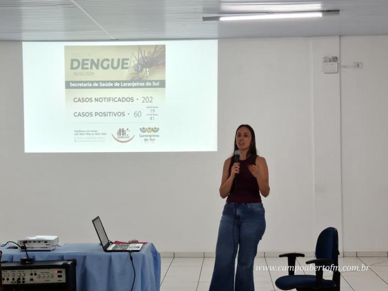 Secretaria de saÃºde realiza reuniÃ£o com empresarios, entidades e sociedade laranjeirense para discutir estratÃ©gias de combate ao Aedes Aegypti