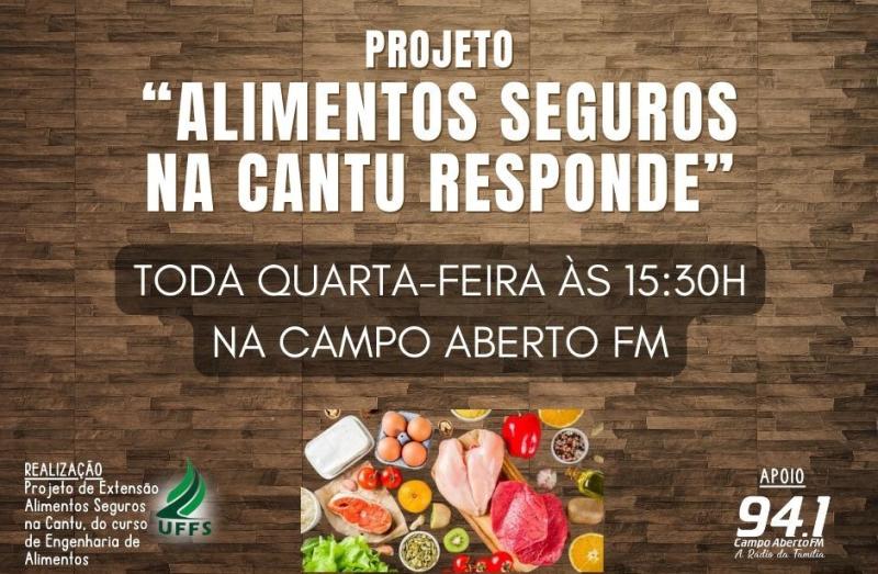 Estreou hoje, na 94.1 FM, o quadro “Alimentos Seguros na Cantu 