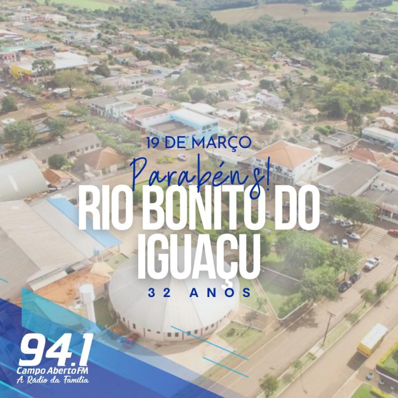 Rio Bonito do IguaÃ§u comemora 32 anos de emancipaÃ§Ã£o 