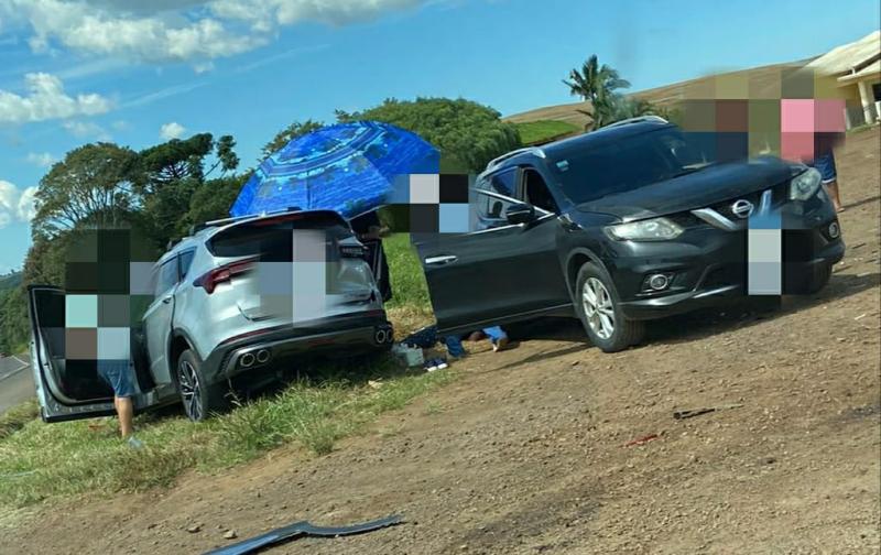 N. Laranjeiras: Acidente na localidade GuaraÃ­ deixa duas pessoas feridas