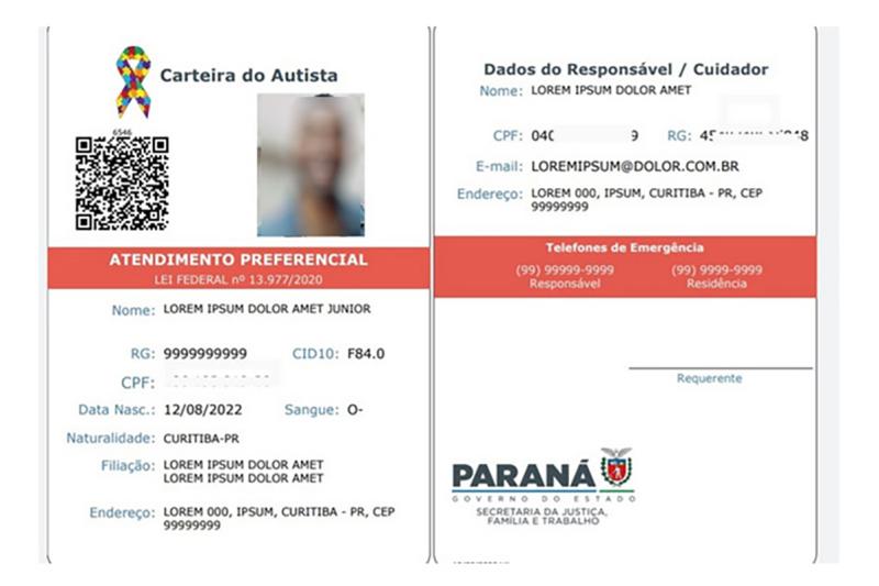 Mutirão para confecção da Carteira do Autista acontece nesta quarta-feia 17 de abril em Laranjeiras do Sul