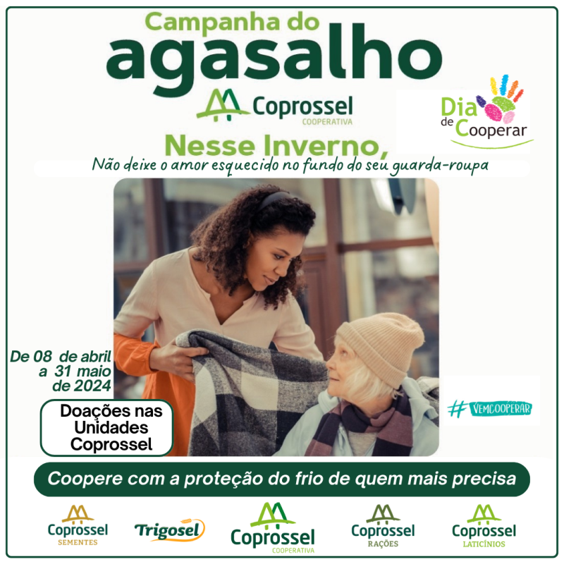 SOLIDARIEDADE â€“ Coprossel jÃ¡ estÃ¡ recebendo doaÃ§Ãµes para campanha do agasalho de 2024 