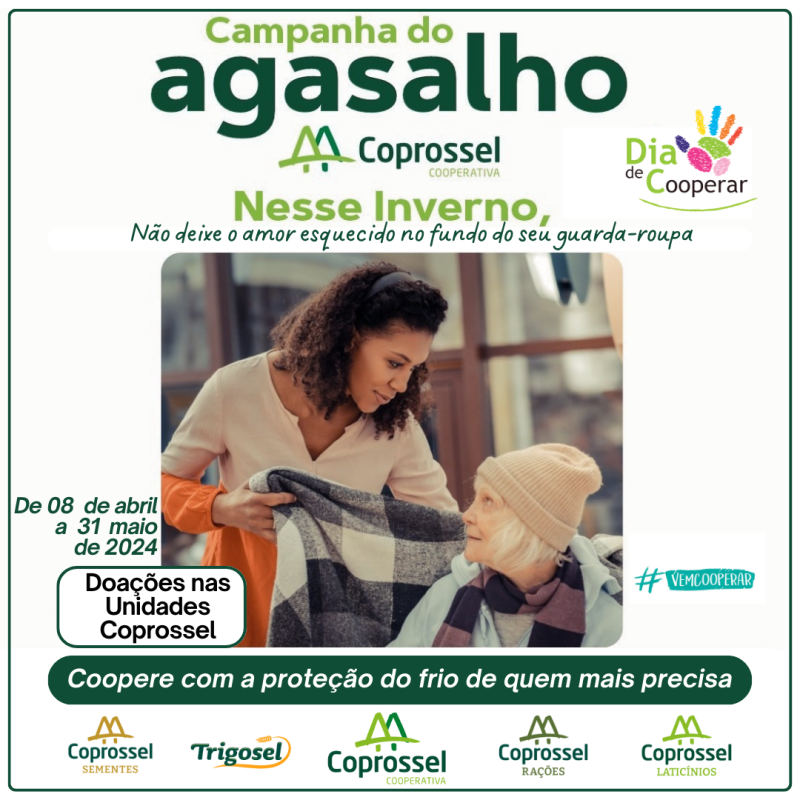 SOLIDARIEDADE – Coprossel já está recebendo doações para campanha do agasalho de 2024 