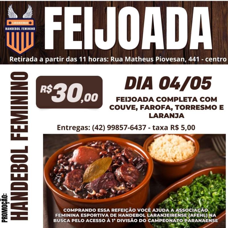AFEHL promove Feijoada neste sÃ¡bado