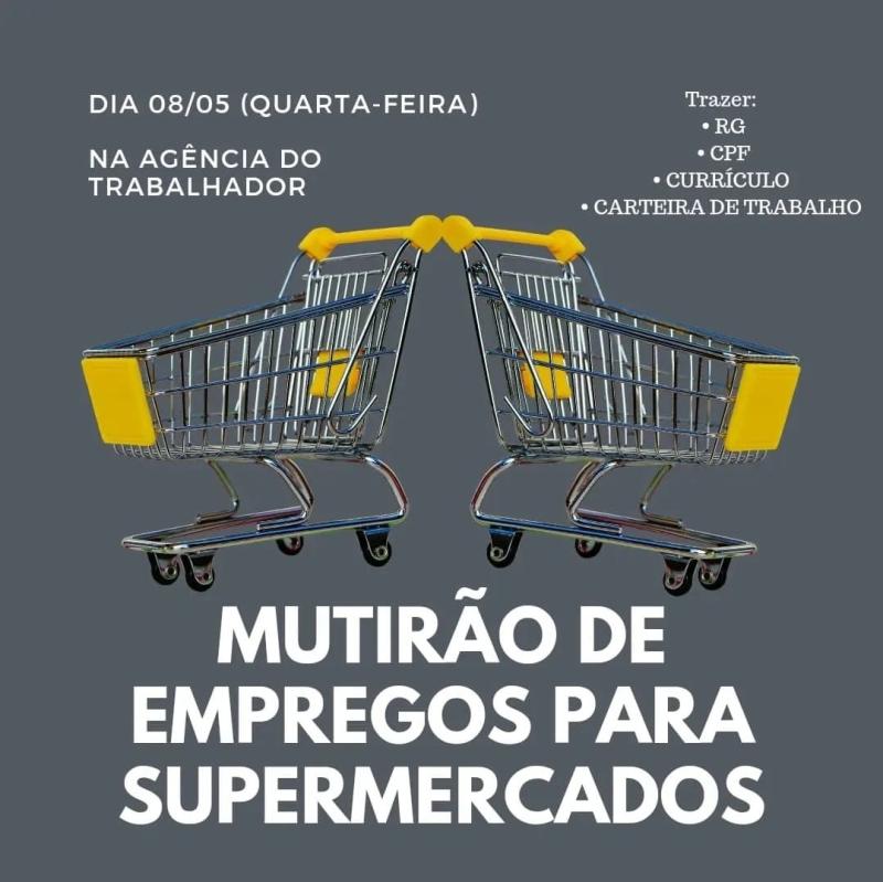 LS: Hoje tem mutirÃ£o de vagas de emprego na AgÃªncia do Trabalhador 