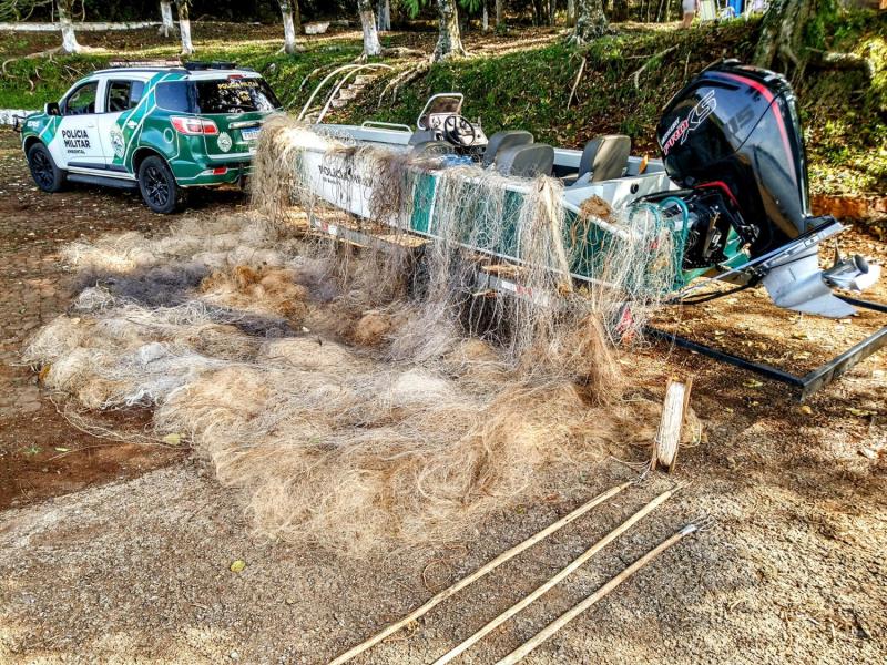 PolÃ­cia Ambiental realiza fiscalizaÃ§Ã£o no alagado de Salto Santiago e Salto OsÃ³rio 
