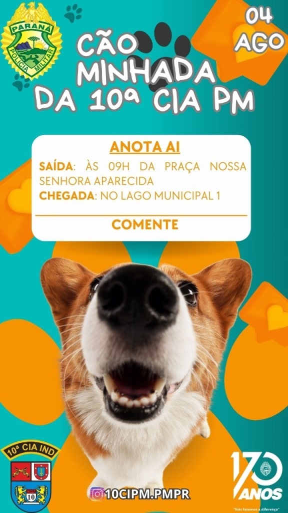 Policia Militar realiza a Primeira CÃ£ominhada em Laranjeiras do Sul