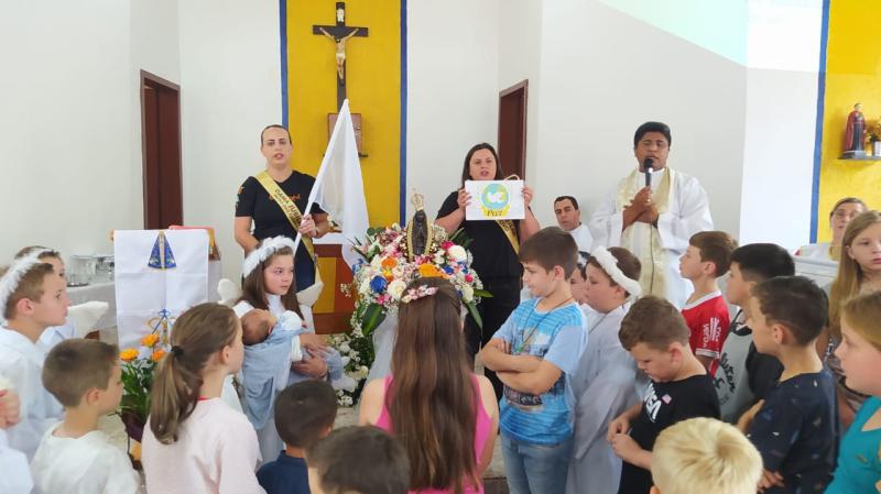 Inicia com Alvorada e procissÃ£o a 29Âº ediÃ§Ã£o da Festa de Aparecida em Rio Novo, Porto Barreiro