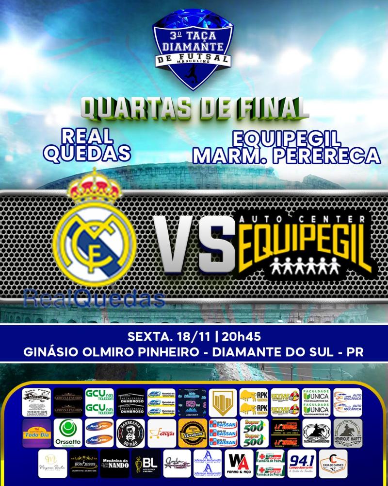 Duelos definidos das quartas da TaÃ§a Diamante de Futsal Masculino Livre