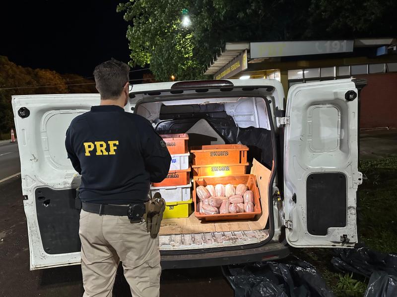 LS: PRF apreende 400 quilos de filÃ© tilÃ¡pia na BR 277