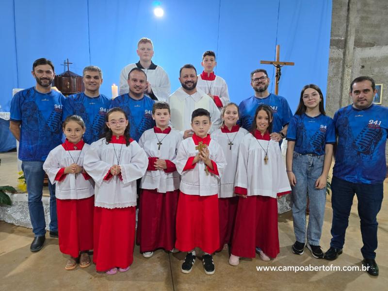 Caravana Evangelizar da Campo Aberto FM participou da Missa Solene de Frei GalvÃ£o