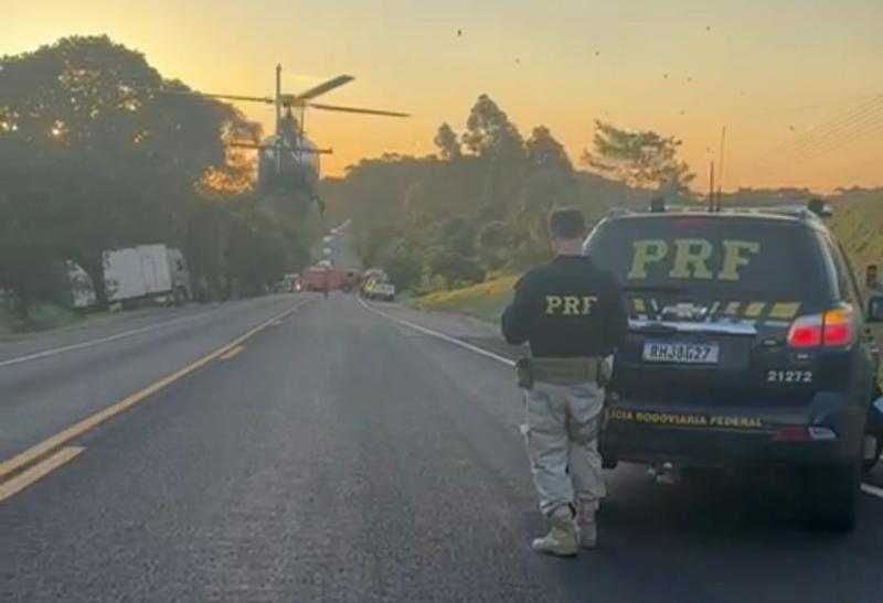 GuaraniaÃ§u: Condutora morre e trÃªs filhos ficam feridos em grave acidente na BR 277
