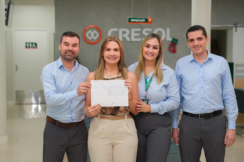 Cooperada da Cresol Vale das Ãguas PR/MG Ã© contemplada com prÃªmio de R$ 100 mil reais 
