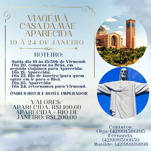 Em Janeiro, visite a Casa da MÃ£e Aparecida-SP 