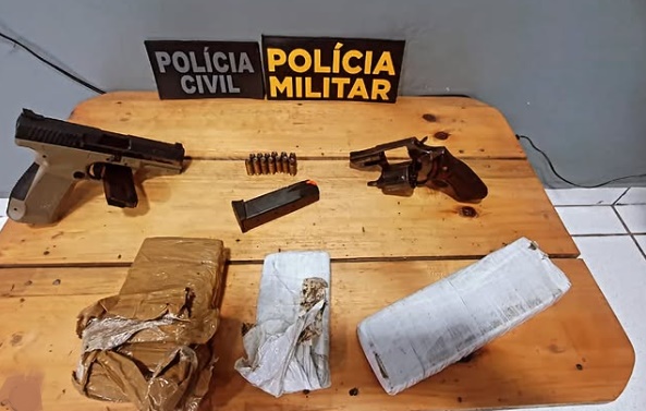 LS: PolÃ­cias Militar e Civil realizam operaÃ§Ã£o e apreendem droga e armas