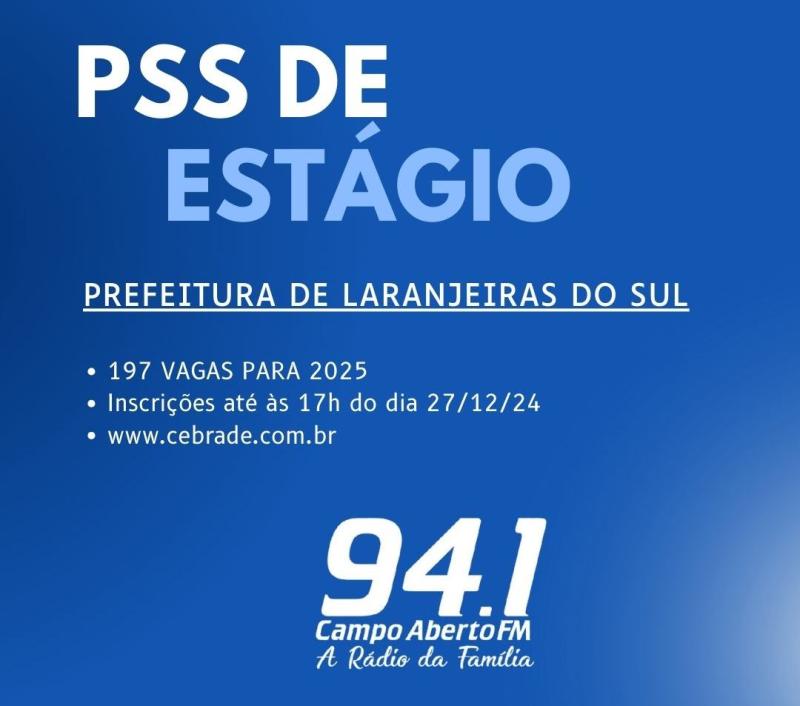 LS: InscriÃ§Ã£o do PSS da prefeitura termina hoje