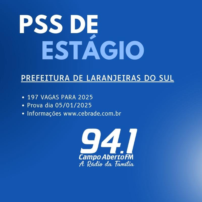 LS: Divulgada lista de inscriÃ§Ãµes deferidas do PSS para estagiÃ¡rio