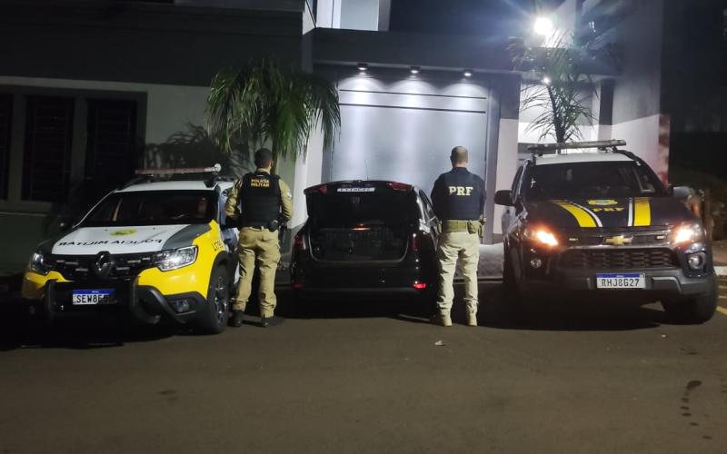 LS: PRF e PM apreendem grande quantidade de maconha na BR 277