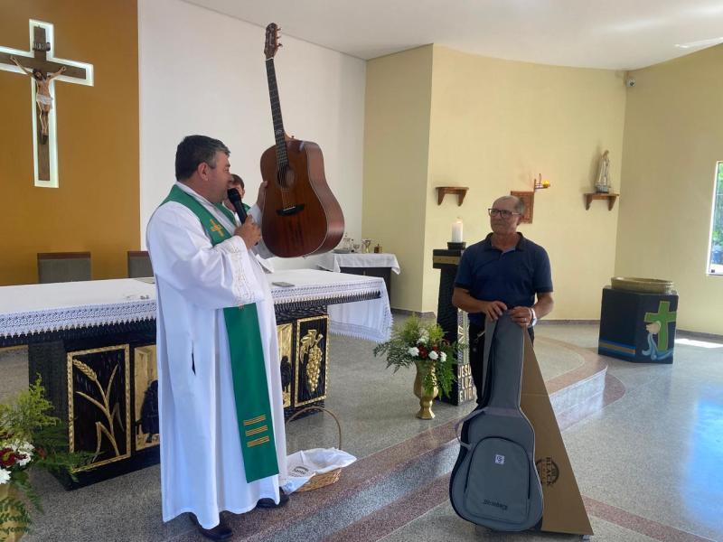 Festa em Louvor a SÃ£o SebastiÃ£o em Campo do Bugre Marcou Encerramento do Ciclo do Padre Edinaldo Mendes