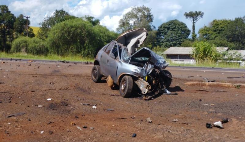 Cantagalo: ColisÃ£o envolvendo caminhÃ£o e automÃ³vel deixa uma pessoa morta