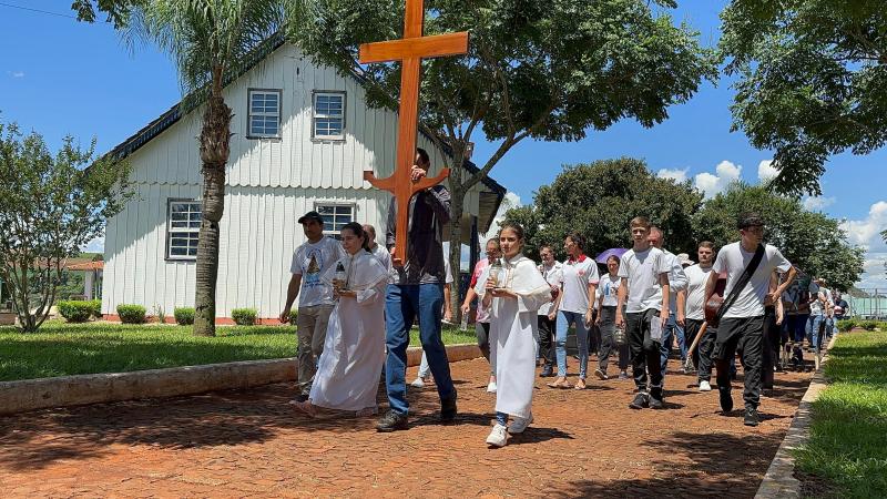 PraÃ§a Municipal de Virmond estÃ¡ sendo revitalizada para acolhida dos peregrinos do Ano Jubilar