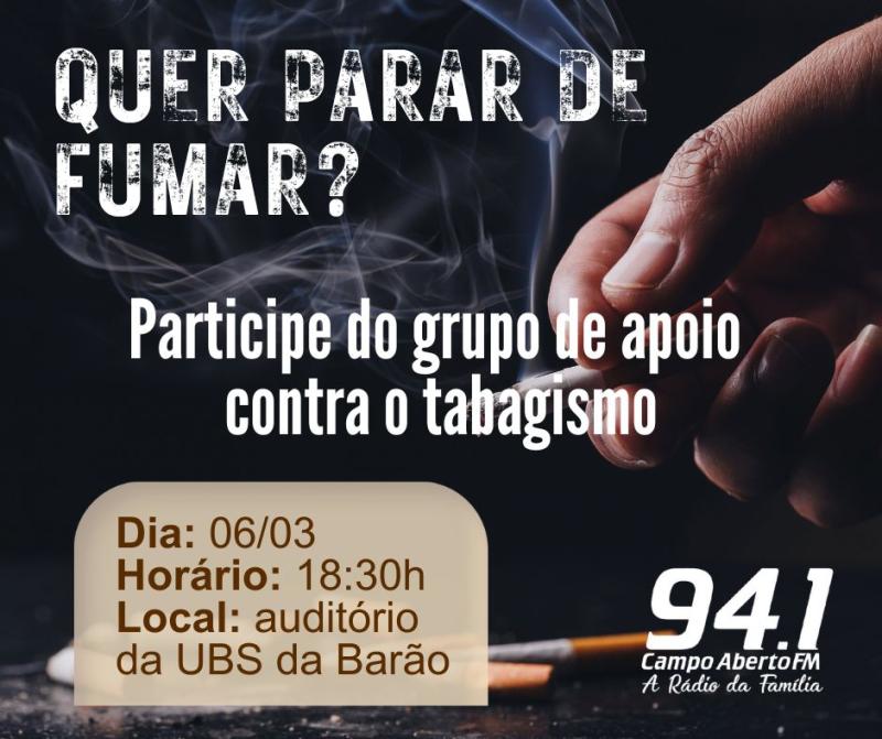 LS: Inicia hoje novo grupo pra quem quer parar de fumar